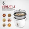 imageAroma Housewares Aroma 6cup cooked 15 Qt One Touch Rice Cooker White ARC363NG ampamp 4Cup Cooked  1Qt Rice ampamp Grain Cooker with Automatic Warm Mode Steamer