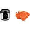 imageAROMA 8Cup Digital Rice Cooker and Egg Bite Mold Bundle  OnePot Cooking for Rice Grains and Egg Bites  Includes Rice Cooker ARC5204SB and Silicone Mold AAC001