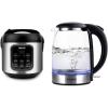 imageAroma Housewares ARC994SB Rice ampamp Grain Cooker Slow Cook ampamp COSORI Electric Kettle 17L 1500W Wide Opening Glass Tea Kettle ampamp Hot Water Boiler Stainless Steel Filter Black