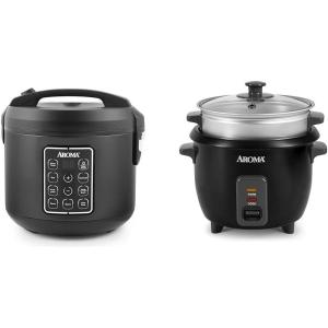 imageAROMA 12Cup Digital Rice ampamp Grain Multicooker and Aroma 3 Uncooked6 Cups Cooked Rice Cooker Bundle