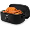 imageAroma 18Quart Electric Roaster Oven Black with HighDomed Lid  1 Roaster Oven Brand in the US  Fits up to 24 lb turkey