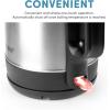 imageAROMA 17Liter Electric Kettle with Rapid Boil and AutoShutOff in Stainless Steel AWK1401SB