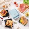 imageAROMA 3in1 Panini Press Sandwich Grill and Waffle Maker with Removable Ceramic Coated PlatesBlue