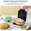 imageAROMA 3in1 Panini Press Sandwich Grill and Waffle Maker with Removable Ceramic Coated PlatesBlue