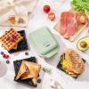 imageAROMA 3in1 Panini Press Sandwich Grill and Waffle Maker with Removable Ceramic Coated PlatesGreen