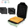 imageAROMA 3in1 Panini Press Sandwich Grill and Waffle Maker with Removable Ceramic Coated PlatesGreen