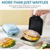 imageAROMA 3in1 Panini Press Sandwich Grill and Waffle Maker with Removable Ceramic Coated PlatesGreen