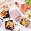 imageAROMA 3in1 Panini Press Sandwich Grill and Waffle Maker with Removable Ceramic Coated PlatesPink