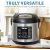 imageAROMA 8Cup Cooked  2 Qt Digital Rice ampamp Grain Multicooker Durable Nonstick Inner Pot Oatmeal Steam White ampamp Brown Rice Keep Warm10 Cup Uncooked