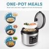 imageAROMA 8Cup Cooked  2 Qt Digital Rice ampamp Grain Multicooker Durable Nonstick Inner Pot Oatmeal Steam White ampamp Brown Rice Keep Warm10 Cup Uncooked
