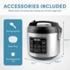 imageAROMA 8Cup Cooked  2 Qt Digital Rice ampamp Grain Multicooker Durable Nonstick Inner Pot Oatmeal Steam White ampamp Brown Rice Keep Warm10 Cup Uncooked