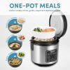 imageAROMA 8Cup Cooked  2 Qt Digital Rice ampamp Grain Multicooker Durable Nonstick Inner Pot Oatmeal Steam White ampamp Brown Rice Keep WarmClassic 4 Cup Uncooked