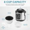 imageAROMA 8Cup Cooked  2 Qt Digital Rice ampamp Grain Multicooker Durable Nonstick Inner Pot Oatmeal Steam White ampamp Brown Rice Keep WarmProfessional 4 Cup Uncooked