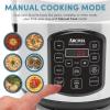 imageAROMA 8Cup Cooked  2 Qt Digital Rice ampamp Grain Multicooker Durable Nonstick Inner Pot Oatmeal Steam White ampamp Brown Rice Keep WarmProfessional 4 Cup Uncooked