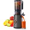 imageAROMA Cold Press Juice Machine Slow Masticating Fruit and Vegetable Juicer for Home with Large 4Inch Feeder and Double Pulp FilterGray