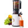 imageAROMA Cold Press Juice Machine Slow Masticating Fruit and Vegetable Juicer for Home with Large 4Inch Feeder and Double Pulp FilterWhite