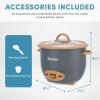 imageAROMA 6Cup Cooked OneTouch Pot Style Rice Cooker with CoreCoat PFASFree Nonstick Ceramic Surface 15 QuartsGray
