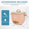 imageAROMA 6Cup Cooked OneTouch Pot Style Rice Cooker with CoreCoat PFASFree Nonstick Ceramic Surface 15 QuartsTerracotta