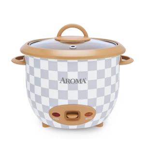 imageAROMA 6Cup Cooked OneTouch Pot Style Rice Cooker with CoreCoat PFASFree Nonstick Ceramic Surface 15 QuartsChecker
