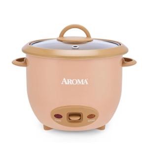 imageAROMA 6Cup Cooked OneTouch Pot Style Rice Cooker with CoreCoat PFASFree Nonstick Ceramic Surface 15 QuartsTerracotta