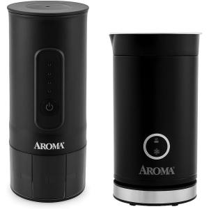 imageAROMA Portable Espresso Maker Plus 4in1 Hot ampamp Cold Milk Frother