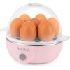 imageAROMA Overly Easy Egg Cooker Steamer and Electric Egg Poacher  XL Capacity Egg Steamer Fits 7 EggsPink