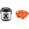 image:imageAROMA Select Stainless Rice Cooker 4Cup Uncooked  8Cup Cooked 2 Qt with Silicone Egg Bite Mold and Mini Muffin Tray Bundle