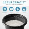 image:imageAROMA 20Cup Cooked  5Qt Bonded Granite Rice amp Grain Cooker ARC860NGPWhite