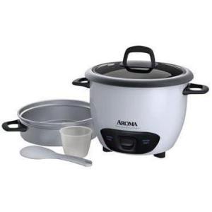 image:imageAroma Rice Cooker 6 Cups of cooked rice whitesilver with black accents by Aroma parallel import goods