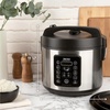 image:imageAROMA 6Cup Uncooked 12Cup Cooked Slow Cook Rice Cooker and Brown Rice Cooker with LiftOut Pot Handles and Silicone Storage Lid PFASFree Ceramic CoatingSmart Carb
