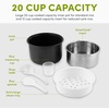 image:imageAROMA 6Cup Uncooked 12Cup Cooked Slow Cook Rice Cooker and Brown Rice Cooker with LiftOut Pot Handles and Silicone Storage Lid PFASFree Ceramic CoatingSmart Carb