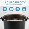 image:imageAROMA 6Cup Uncooked 12Cup Cooked Slow Cook Rice Cooker and Brown Rice Cooker with LiftOut Pot Handles and Silicone Storage Lid PFASFree Ceramic CoatingProfessional CoreCoat Ceramic
