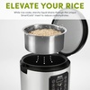 image:imageAROMA 6Cup Uncooked 12Cup Cooked Slow Cook Rice Cooker and Brown Rice Cooker with LiftOut Pot Handles and Silicone Storage Lid PFASFree Ceramic CoatingSmart Carb