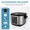 image:imageAROMA 6Cup Uncooked 12Cup Cooked Slow Cook Rice Cooker and Brown Rice Cooker with LiftOut Pot Handles and Silicone Storage Lid PFASFree Ceramic CoatingProfessional CoreCoat Ceramic