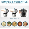 image:imageAROMA 6Cup Uncooked 12Cup Cooked Slow Cook Rice Cooker and Brown Rice Cooker with LiftOut Pot Handles and Silicone Storage Lid PFASFree Ceramic CoatingBasic