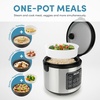 image:imageAROMA 6Cup Uncooked 12Cup Cooked Slow Cook Rice Cooker and Brown Rice Cooker with LiftOut Pot Handles and Silicone Storage Lid PFASFree Ceramic CoatingBasic