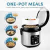 image:imageAROMA 6Cup Uncooked 12Cup Cooked Slow Cook Rice Cooker and Brown Rice Cooker with LiftOut Pot Handles and Silicone Storage Lid PFASFree Ceramic CoatingCoreCoat Ceramic