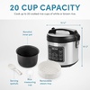 image:imageAROMA 6Cup Uncooked 12Cup Cooked Slow Cook Rice Cooker and Brown Rice Cooker with LiftOut Pot Handles and Silicone Storage Lid PFASFree Ceramic CoatingBasic