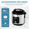 image:imageAROMA 6Cup Uncooked 12Cup Cooked Slow Cook Rice Cooker and Brown Rice Cooker with LiftOut Pot Handles and Silicone Storage Lid PFASFree Ceramic CoatingCoreCoat Ceramic