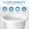 image:imageAROMA CoreCoat Rice Cooker with PopUp Food Steaming Basket 4 Cups Cooked 2 Cups UncookedDeep Pine