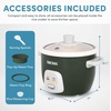 image:imageAROMA CoreCoat Rice Cooker with PopUp Food Steaming Basket 4 Cups Cooked 2 Cups UncookedDeep Pine