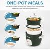 image:imageAROMA CoreCoat Rice Cooker with PopUp Food Steaming Basket 4 Cups Cooked 2 Cups UncookedDeep Pine