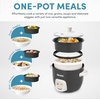 image:imageAROMA CoreCoat Rice Cooker with PopUp Food Steaming Basket 4 Cups Cooked 2 Cups UncookedLava Rock