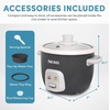 image:imageAROMA CoreCoat Rice Cooker with PopUp Food Steaming Basket 4 Cups Cooked 2 Cups UncookedLava Rock