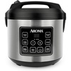 image:imageAROMA 6Cup Uncooked 12Cup Cooked Slow Cook Rice Cooker and Brown Rice Cooker with LiftOut Pot Handles and Silicone Storage Lid PFASFree Ceramic CoatingBasic