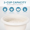image:imageAROMA CoreCoat Mini Rice Cooker 3 Cups Cooked with Nonstick Ceramic Pot Coating Glass Lid and PopUp Steamer Tray 08 QuartLava Rock