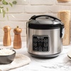 image:imageAROMA 20Cup Slow Cook Rice Cooker and Brown Rice Cooker with LiftOut Pot Handles and Silicone Storage Lid  PFASFree CoreCoat Ceramic4 Cup Uncooked  8 Cup Cooked