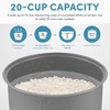 image:imageAROMA 20Cup Slow Cook Rice Cooker and Brown Rice Cooker with LiftOut Pot Handles and Silicone Storage Lid  PFASFree CoreCoat CeramicProfessional 10 Cup Uncooked  20 Cup Cooked
