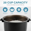 image:imageAROMA 20Cup Slow Cook Rice Cooker and Brown Rice Cooker with LiftOut Pot Handles and Silicone Storage Lid  PFASFree CoreCoat CeramicProfessional Ceramic 10 Cup Uncooked