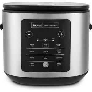 image:imageAROMA 20Cup Slow Cook Rice Cooker and Brown Rice Cooker with LiftOut Pot Handles and Silicone Storage Lid  PFASFree CoreCoat CeramicProfessional Ceramic 10 Cup Uncooked